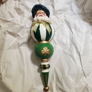Irish santa holiday ornament